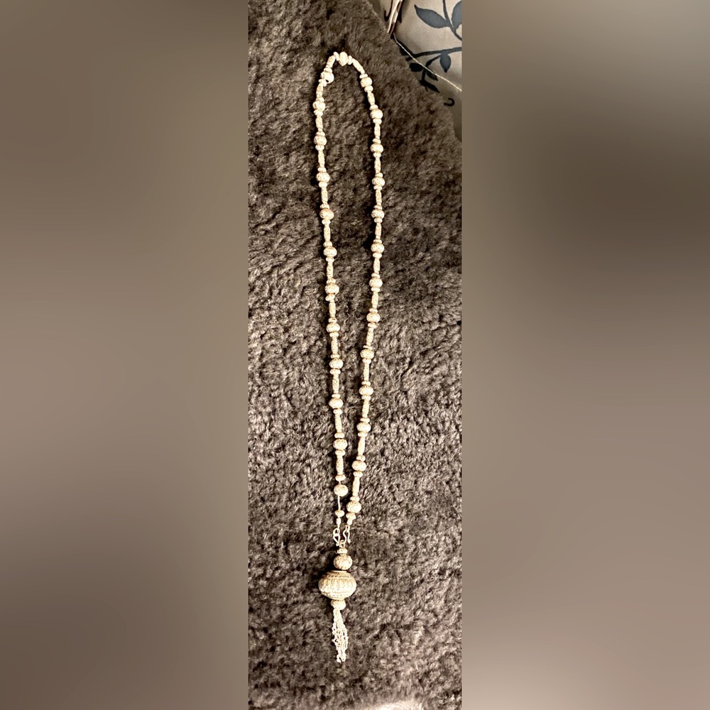 Rare Antique Thai Sterling Silver necklace w/ pendant for aromatherapy or ashes